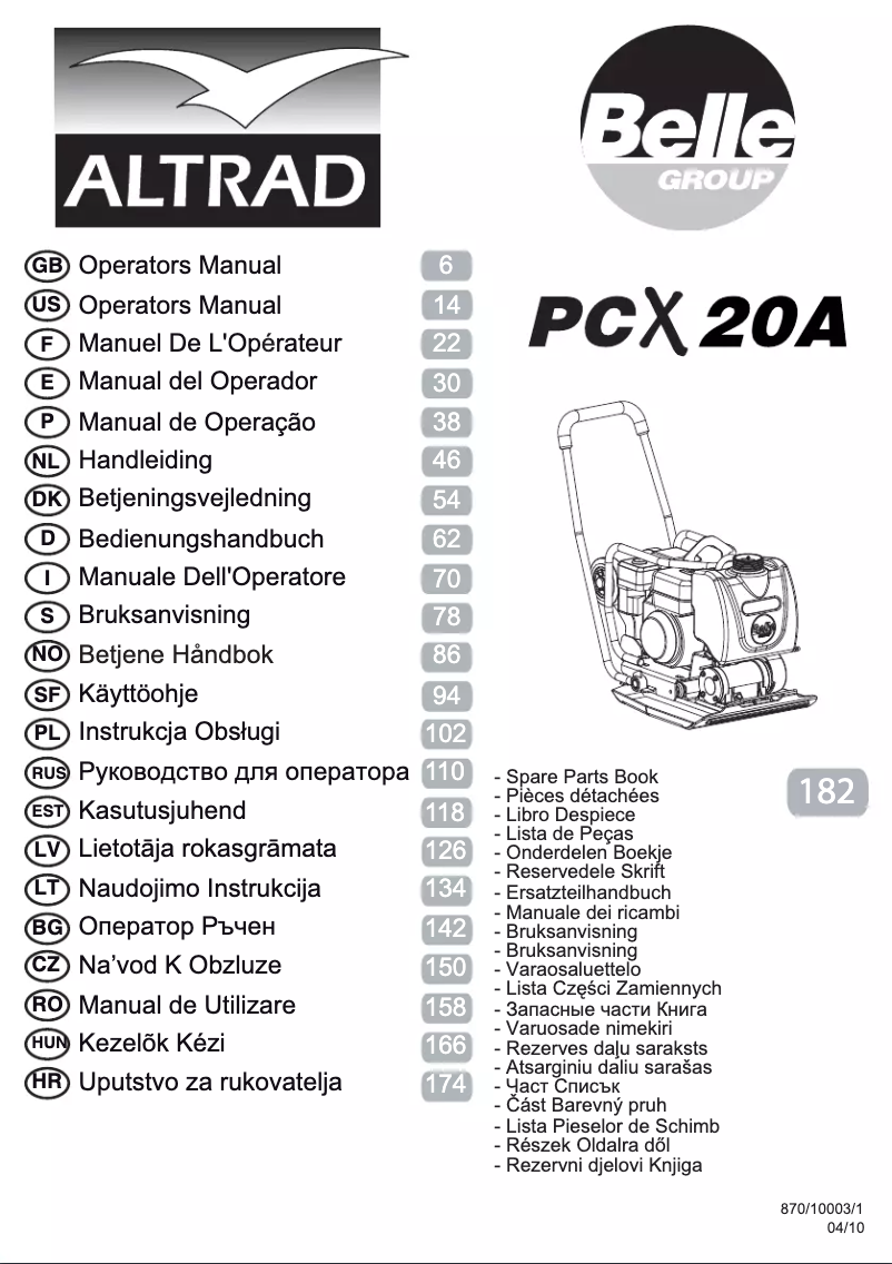 Page n°1 - Manuel utilisateur Lescha BELLE PCX 20A