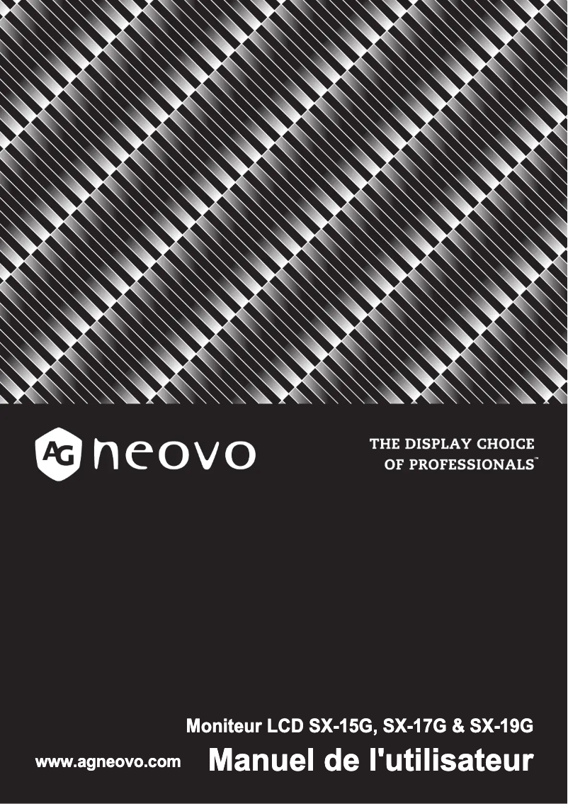 Page 1 de la notice Manuel utilisateur AG Neovo SX-15G