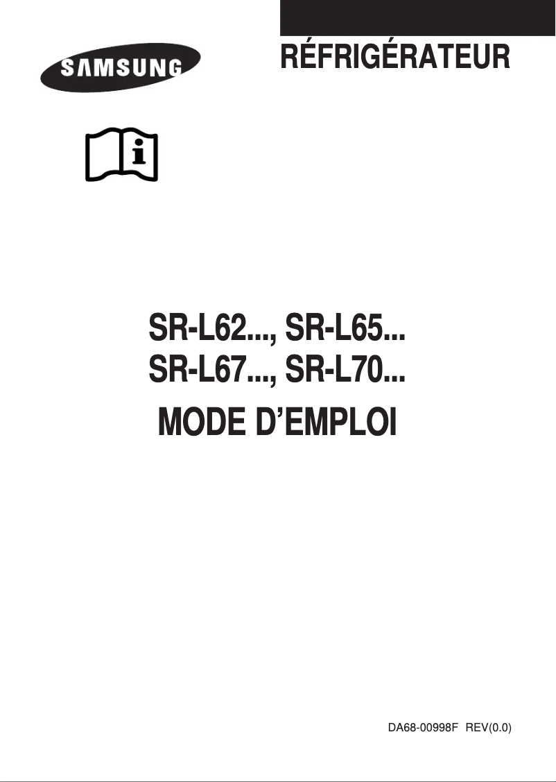 Image de la première page du manuel de l'appareil SR-L679EV