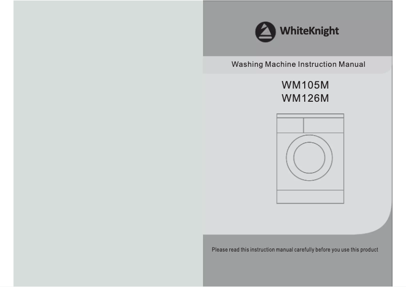 Image de la première page du manuel de l'appareil WM126M