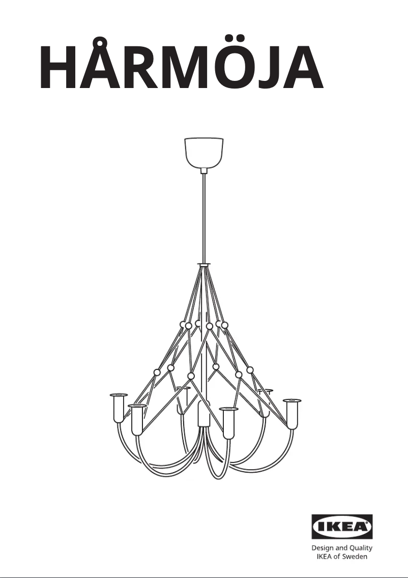 Imagen de la primera página del manual del dispositivo HÅRMÖJA 505.224.79