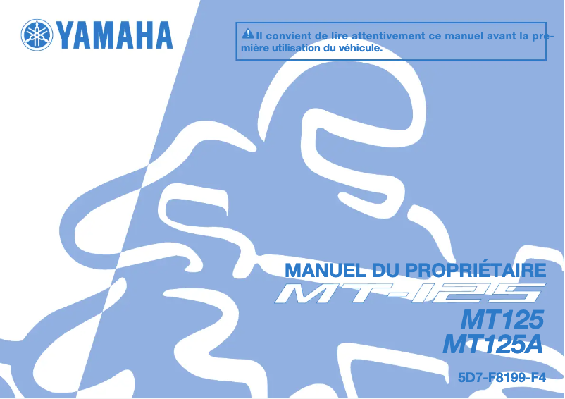Image de la première page du manuel de l'appareil MT125 (2015)