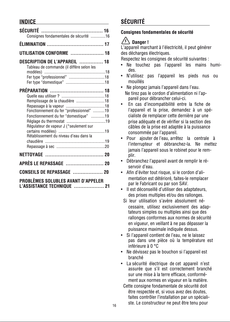Page n°1 - Manuel utilisateur DeLonghi Stirella VVX1440