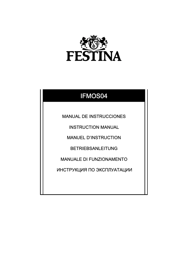 Page 1 de la notice Manuel utilisateur Festina F6817