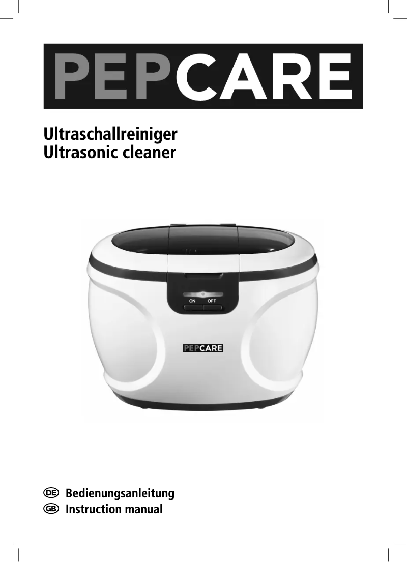 Image de la première page du manuel de l'appareil Ultrasonic cleaner