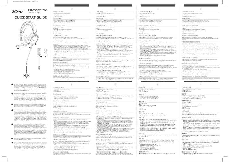 Image de la première page du manuel de l'appareil PRECOG STUDIO