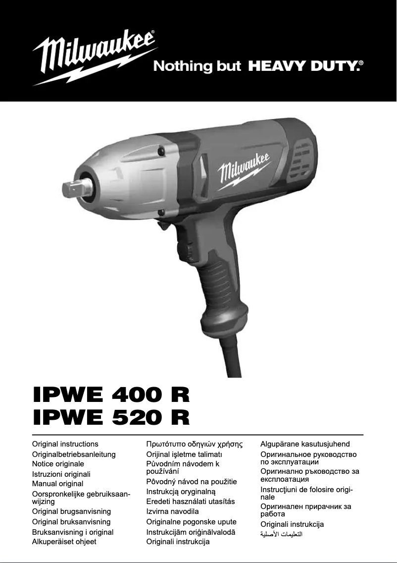 Page n°1 - Manuel utilisateur Milwaukee IPWE 520 R
