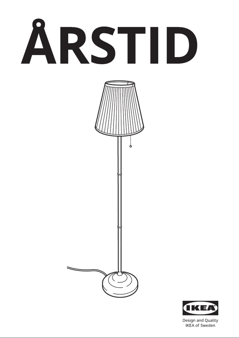 Page 1 de la notice Manuel utilisateur Ikea ÅRSTID 601.638.62