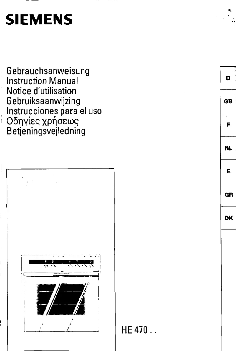 Page n°1 - Manuel utilisateur Siemens HE47041