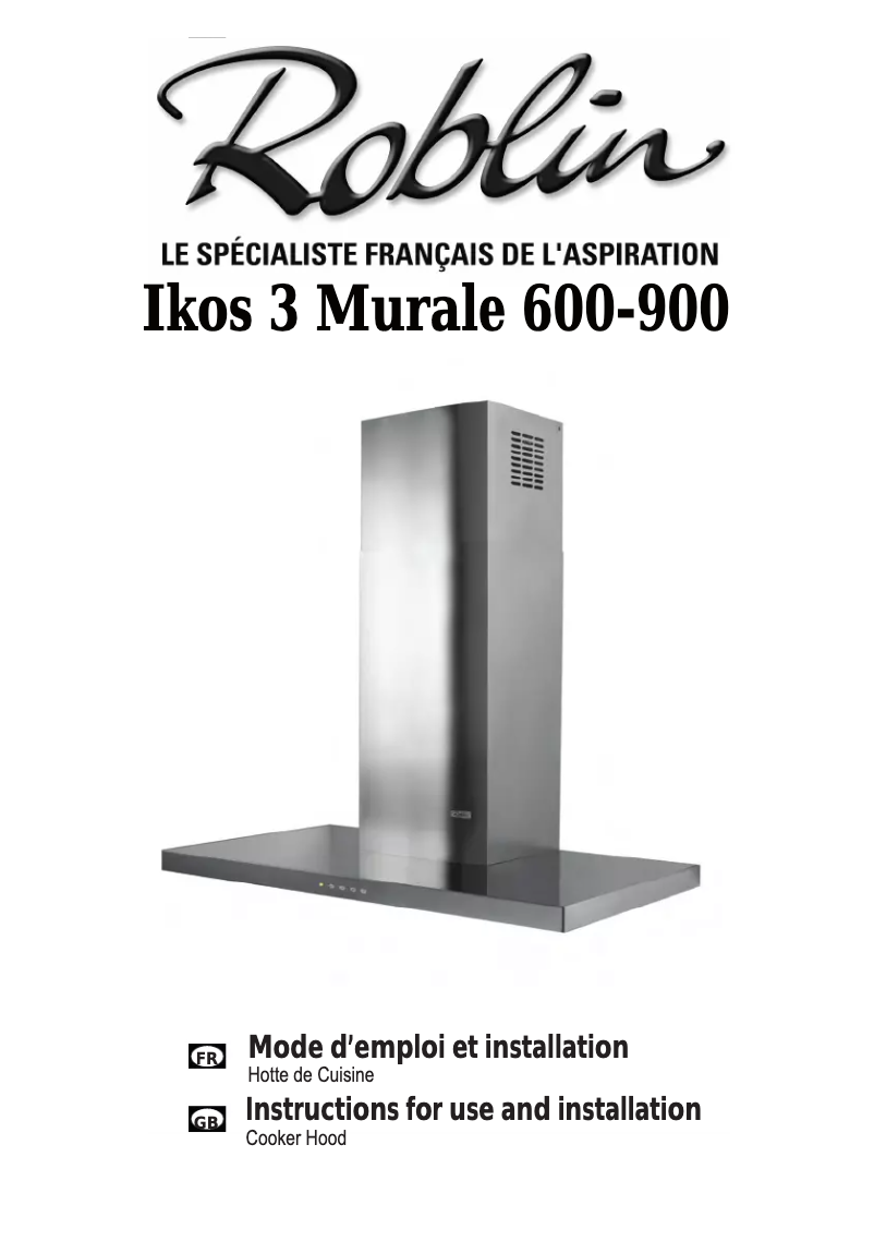 Page n°1 - Manuel utilisateur Roblin Ikos 600