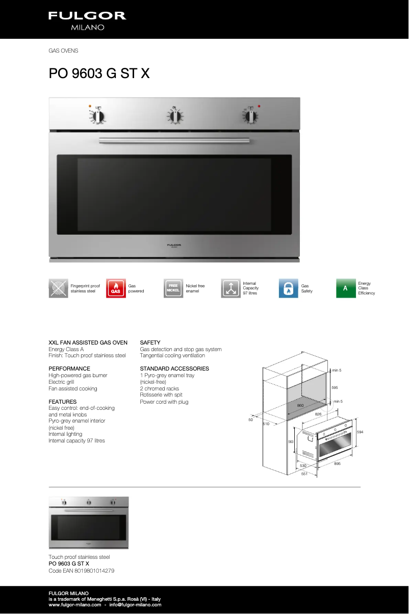 Image de la première page du manuel de l'appareil PO 9603 G ST X