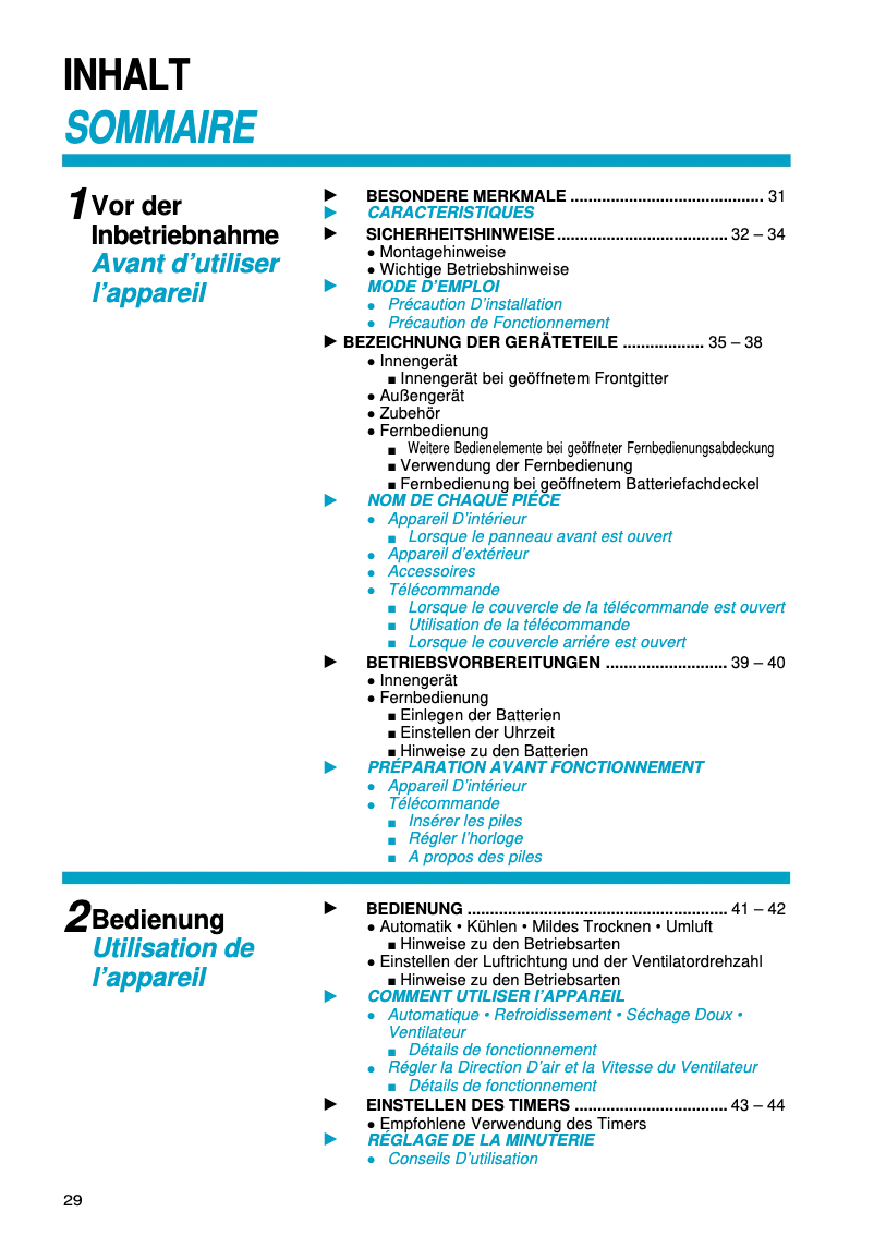 Page n°1 - Manuel utilisateur Panasonic CU-VC125KE