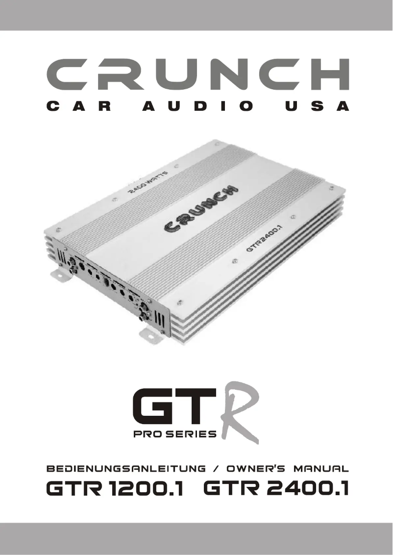 Página 1 del manual Manual de usuario Crunch GTR 2400.1