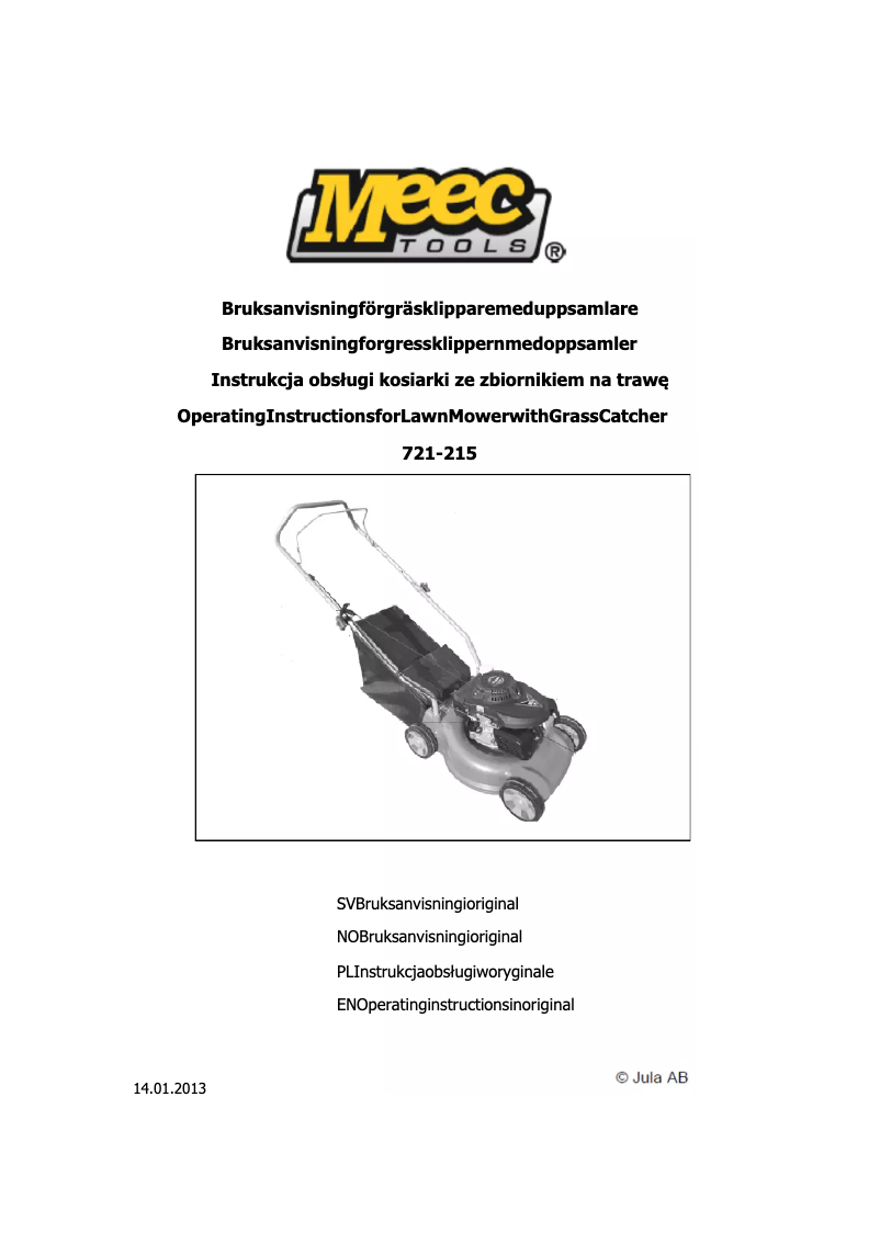 Page n°1 - Manuel utilisateur Meec Tools 721-215