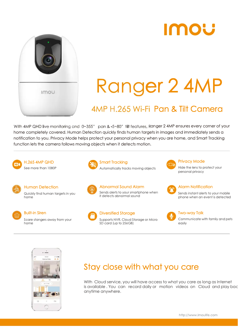 Page n°1 - Fiche technique Imou Ranger 2 4MP