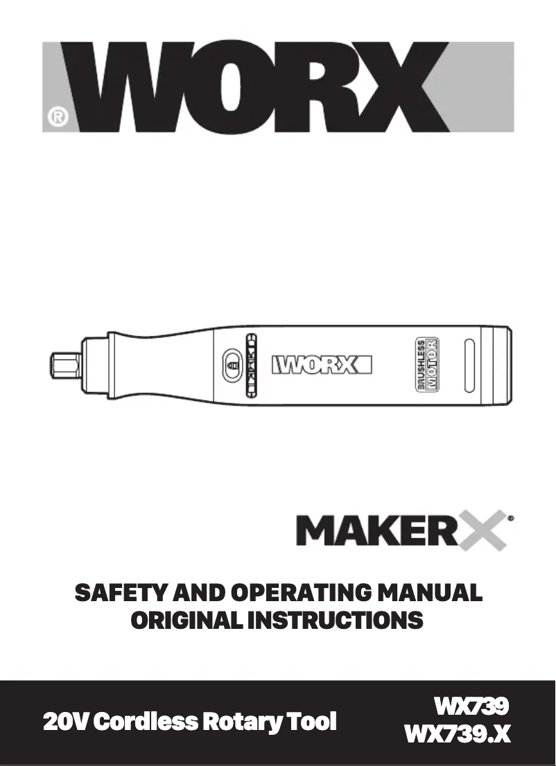 Image de la première page du manuel de l'appareil MakerX WX739