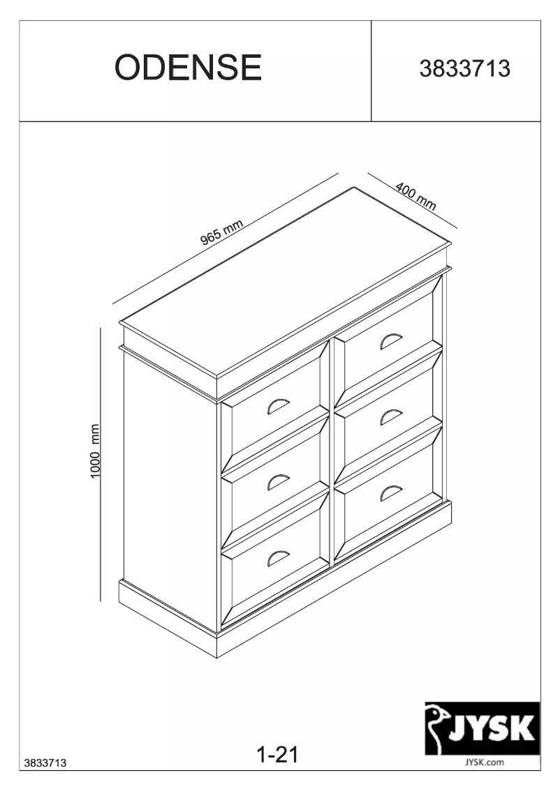 Image de la première page du manuel de l'appareil Odense (97x100x40)