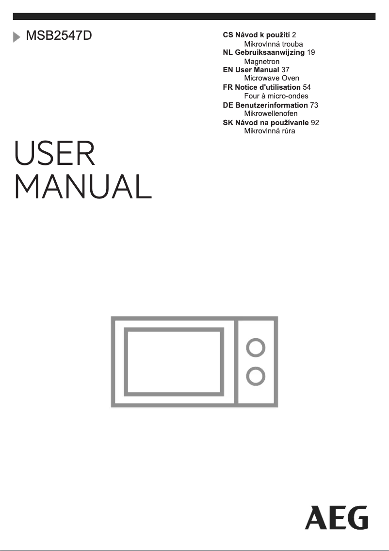 Image de la première page du manuel de l'appareil MSB2547DM]