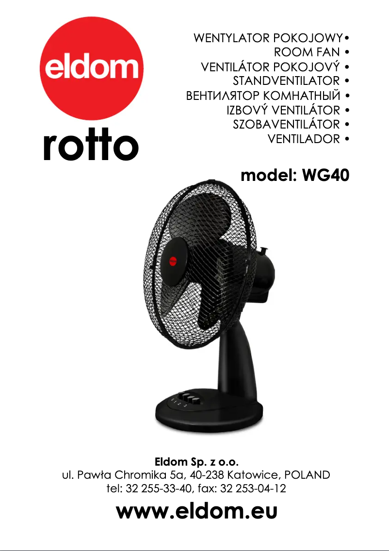 Image de la première page du manuel de l'appareil ROTTO BIAŁY WG40