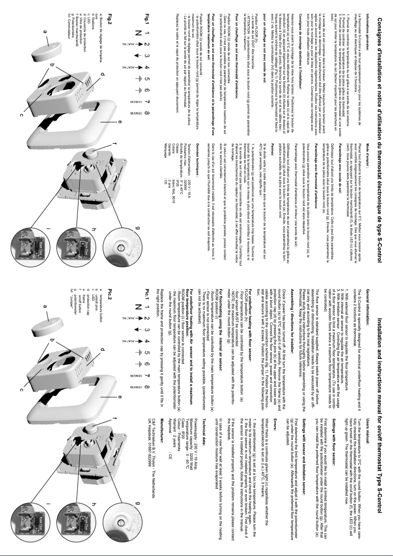 Page 1 de la notice Manuel utilisateur Magnum S-Control