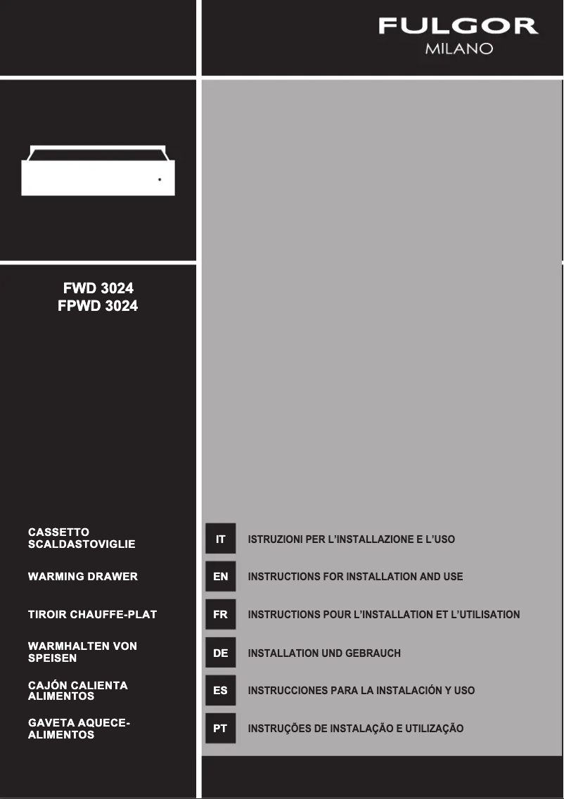 Page n°1 - Manuel utilisateur Fulgor Milano FPWD 3024 X