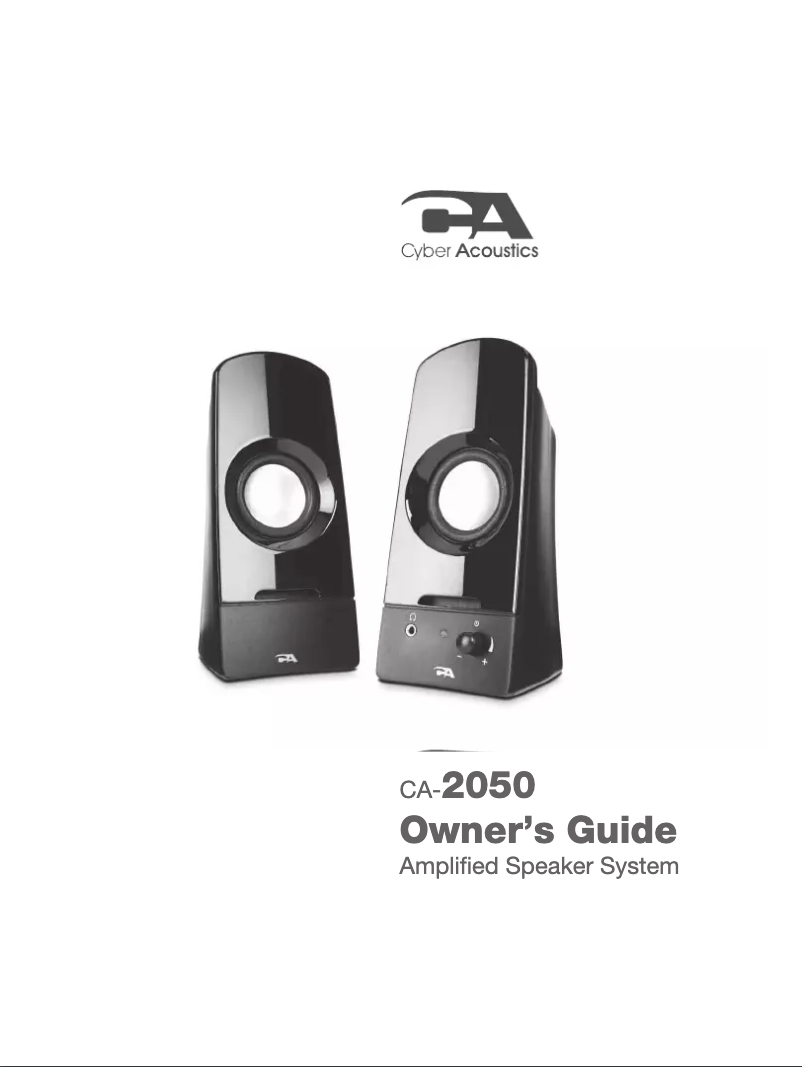 Page 1 de la notice Manuel utilisateur Cyber Acoustics CA-2050
