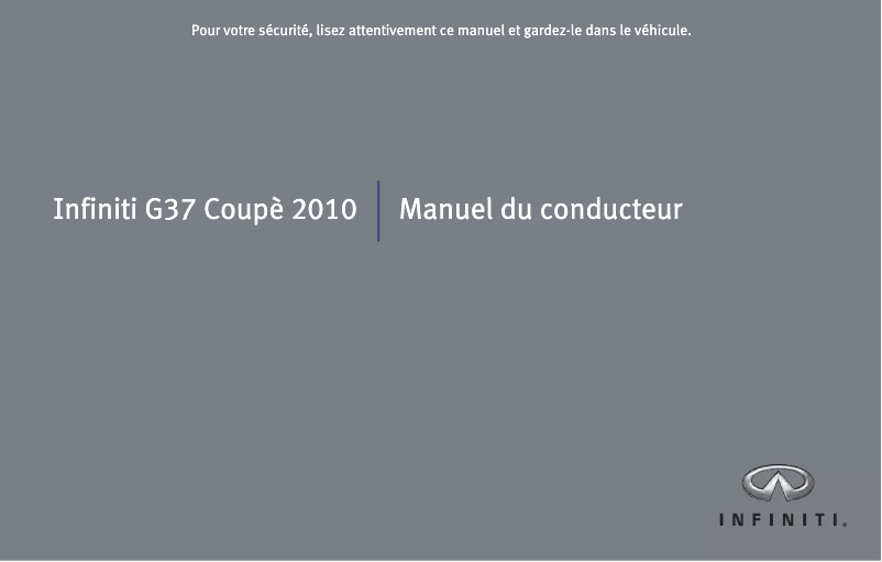 Página 1 del manual Manual de usuario Infiniti G37 Coupe (2010)