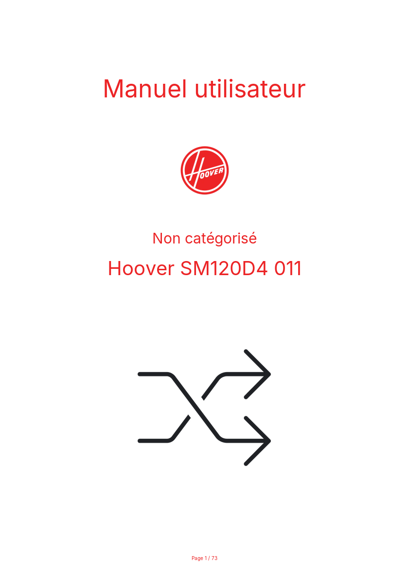 Image de la première page du manuel de l'appareil SM120D4 011