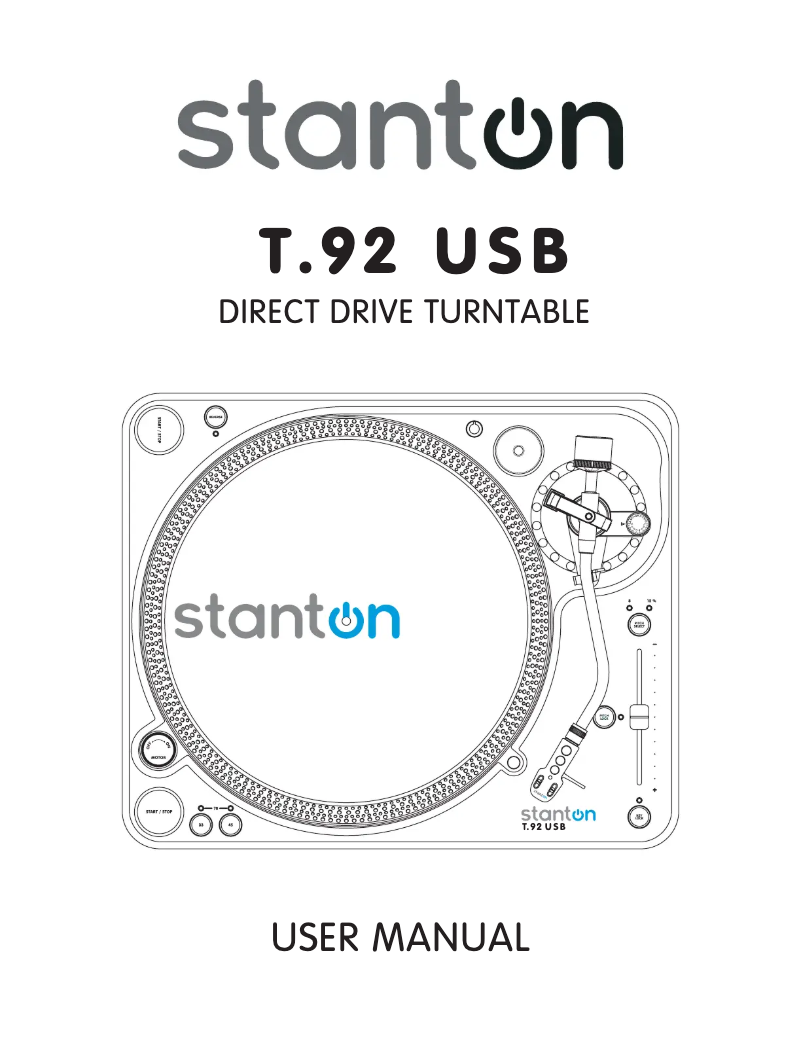 Page n°1 - Manuel utilisateur Stanton T.92 USB