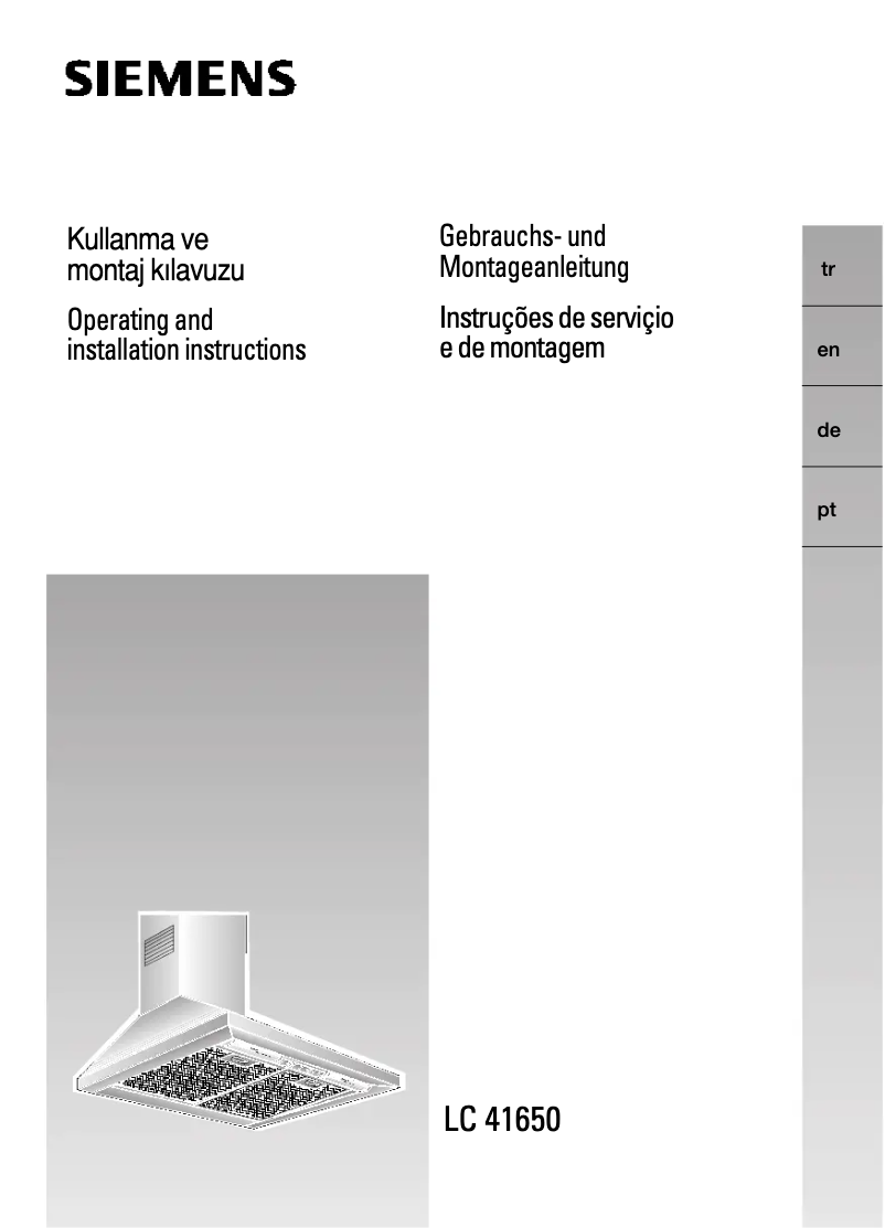 Page 1 de la notice Manuel utilisateur Siemens LC41950