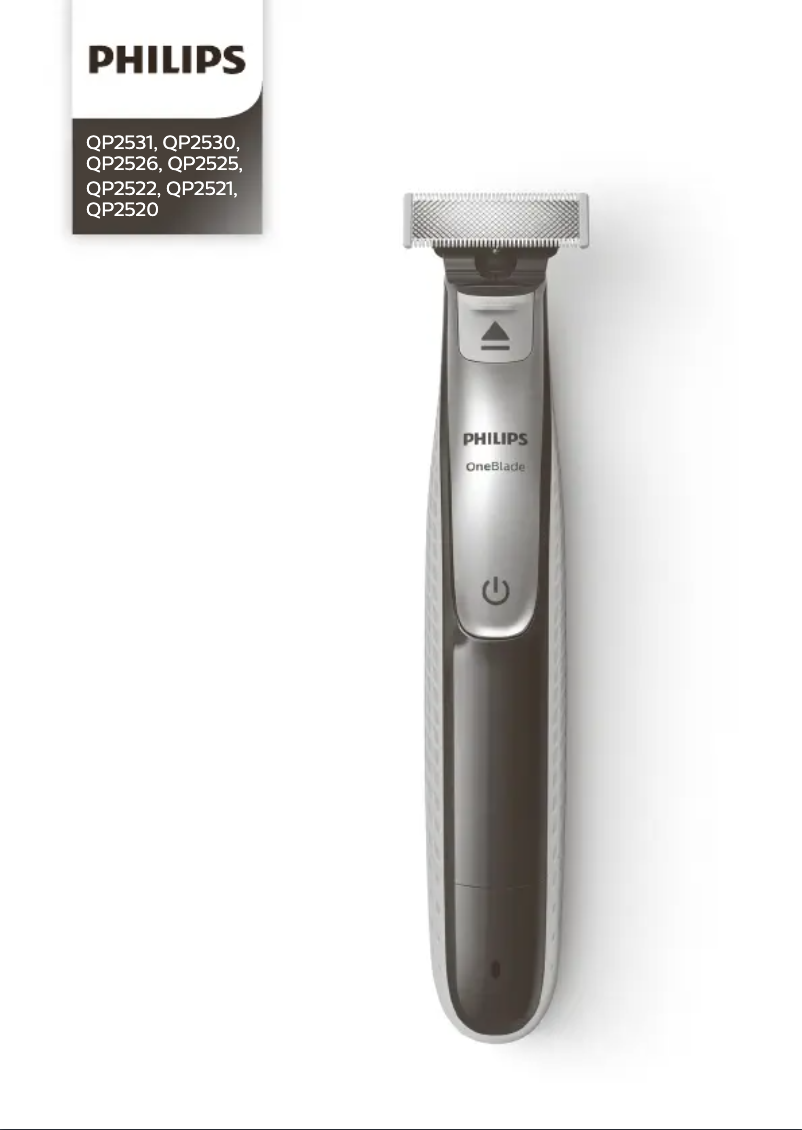 Page n°1 - Manuel utilisateur Philips OneBlade QP2526