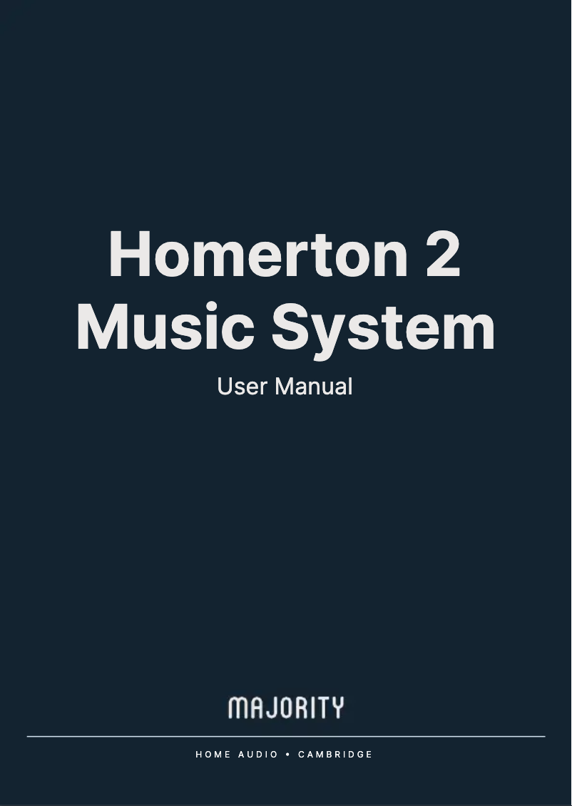 Page 1 de la notice Manuel utilisateur Majority Homerton 2