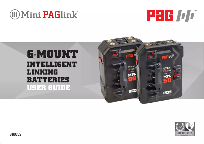Page n°1 - Manuel utilisateur PAG Mini PAGlink MPL99