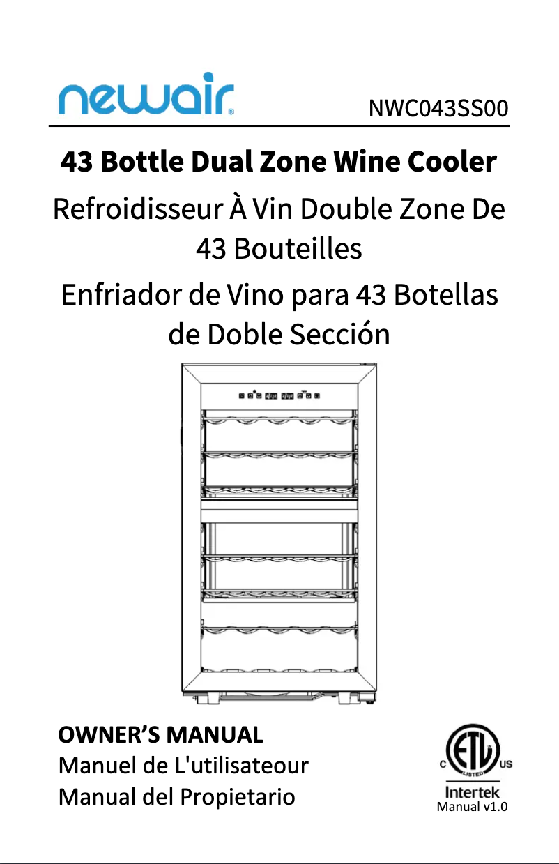 Página 1 del manual Manual de usuario NewAir NWC043SS00