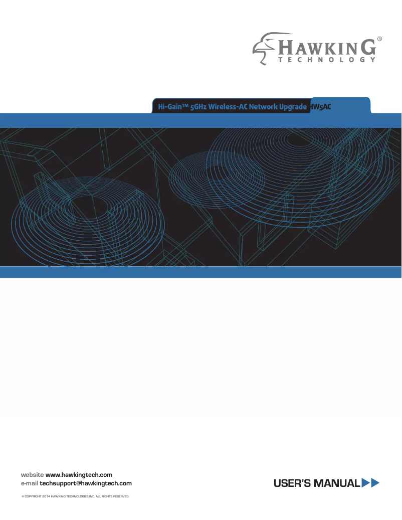 Page 1 de la notice Manuel utilisateur Hawking Technologies Hi-Gain HW5AC