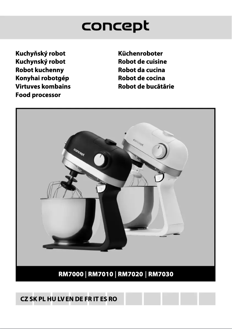 Page 1 de la notice Manuel utilisateur Concept Element RM7030