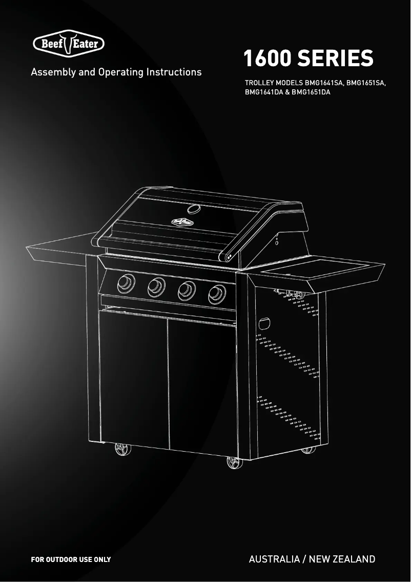 Page 1 de la notice Manuel utilisateur BeefEater 1600 Series BMG1651SA