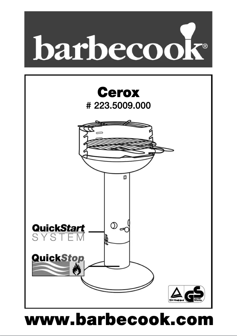 Página 1 del manual Manual de usuario Barbecook Cerox