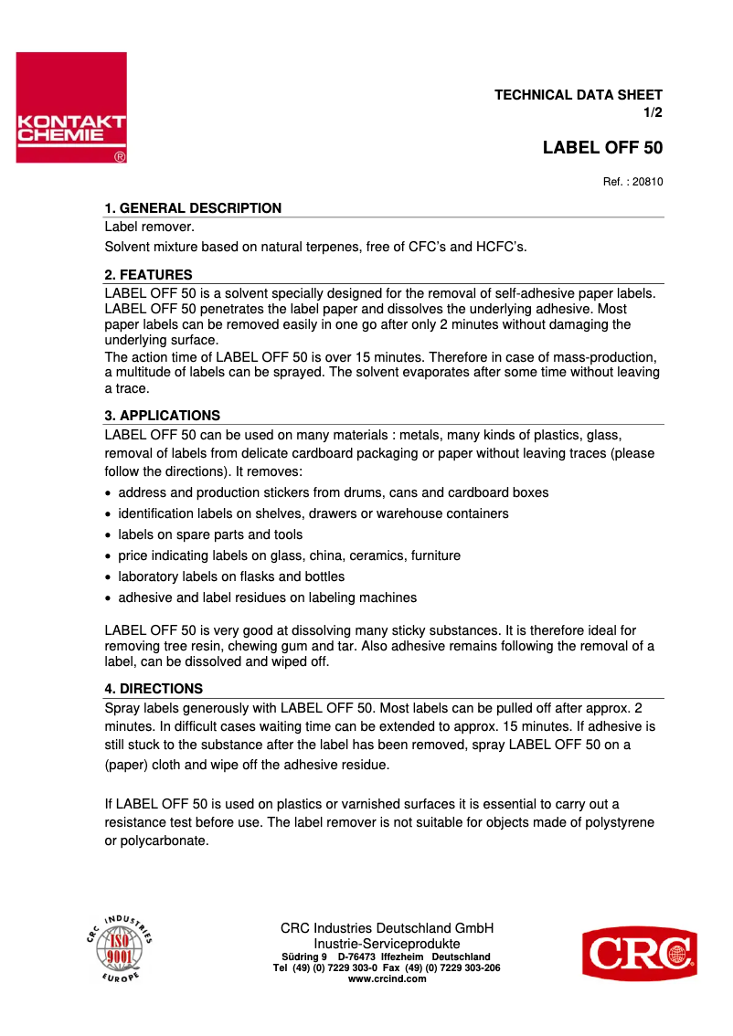 Page 1 de la notice Manuel utilisateur Monacor KS50-200