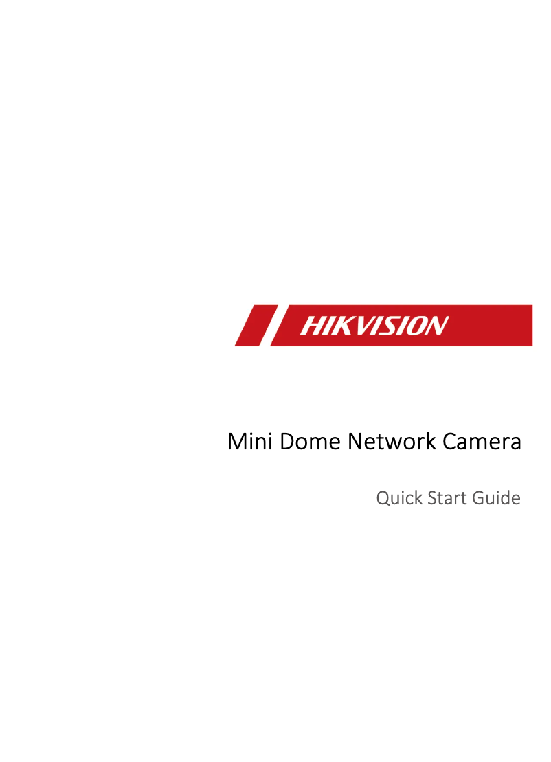 Page 1 de la notice Guide de démarrage rapide Hikvision DS-2XM6122G0-ID