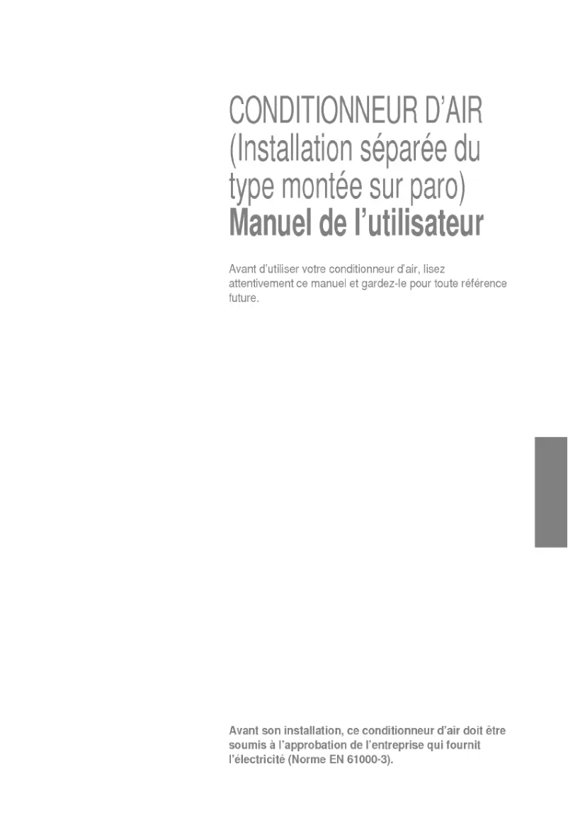 Page 1 de la notice Manuel utilisateur LG LSUK1864ML