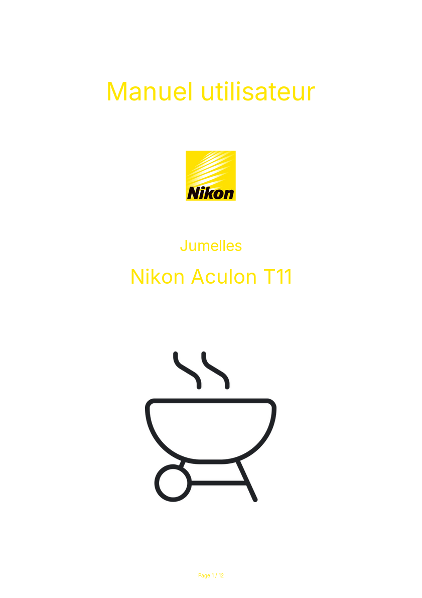 Image de la première page du manuel de l'appareil Aculon T11