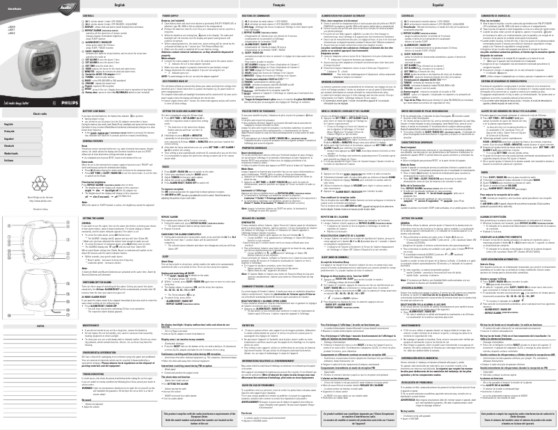 Page 1 de la notice Manuel utilisateur Philips AJ3052