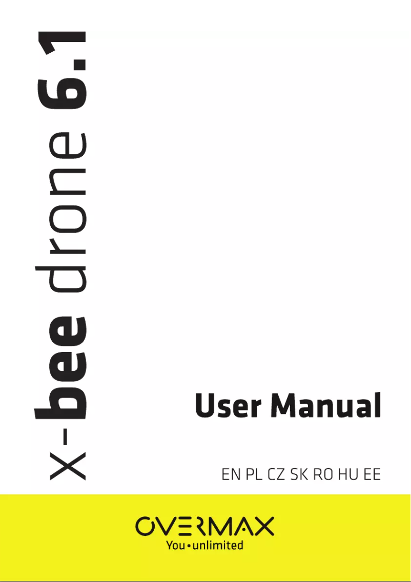Page 1 de la notice Manuel utilisateur Overmax X-bee drone 6.1