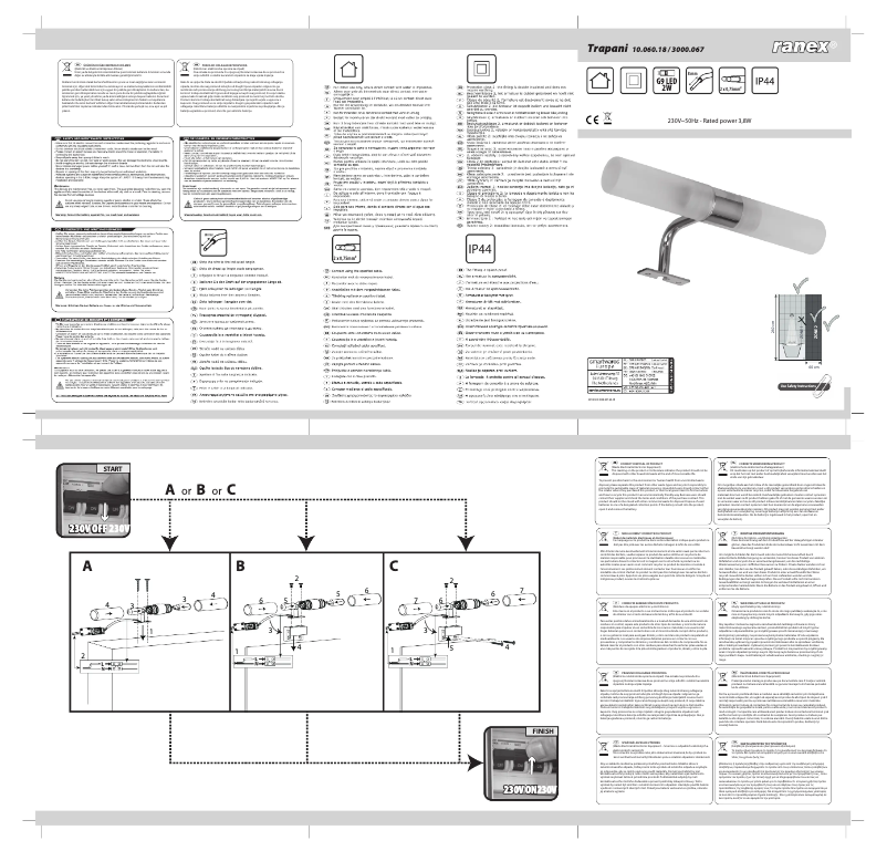 Page 1 de la notice Manuel utilisateur Ranex Trapani 10.060.18