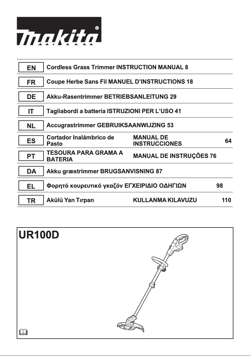 Page n°1 - Manuel utilisateur Makita UR100D