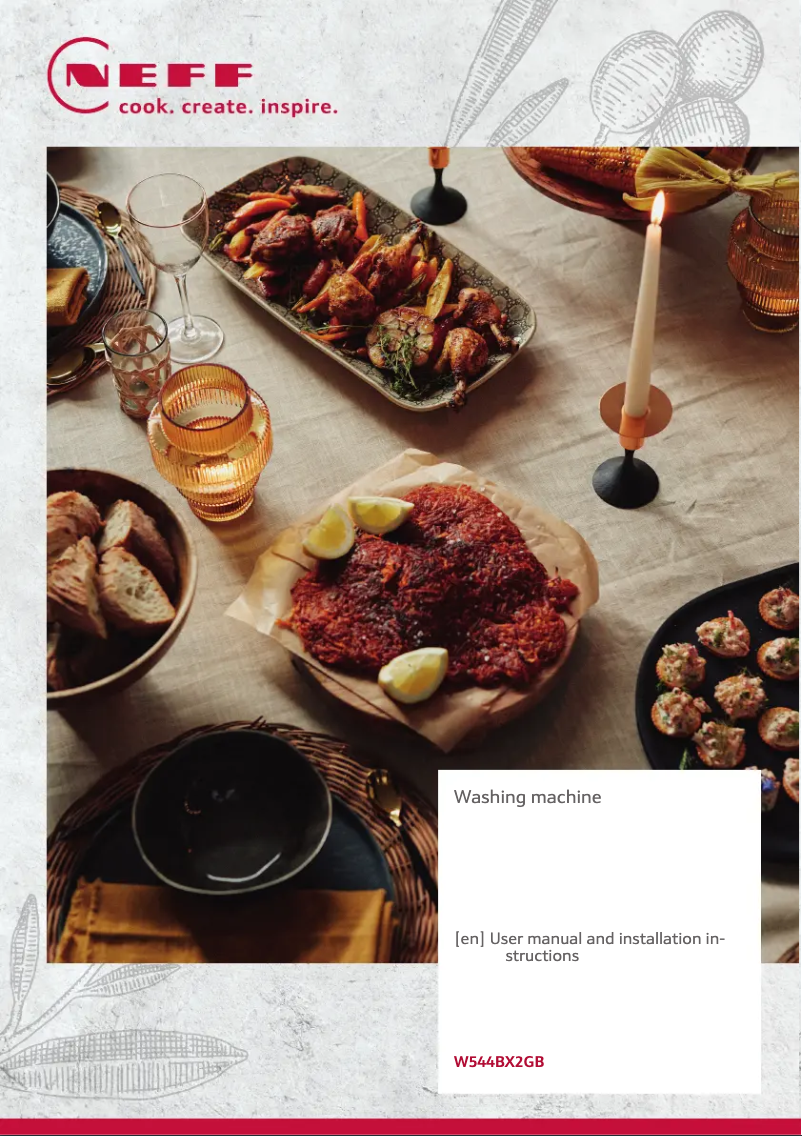 Image de la première page du manuel de l'appareil W544BX2GB