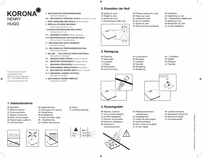 Page 1 de la notice Manuel utilisateur Korona Hugo 76888
