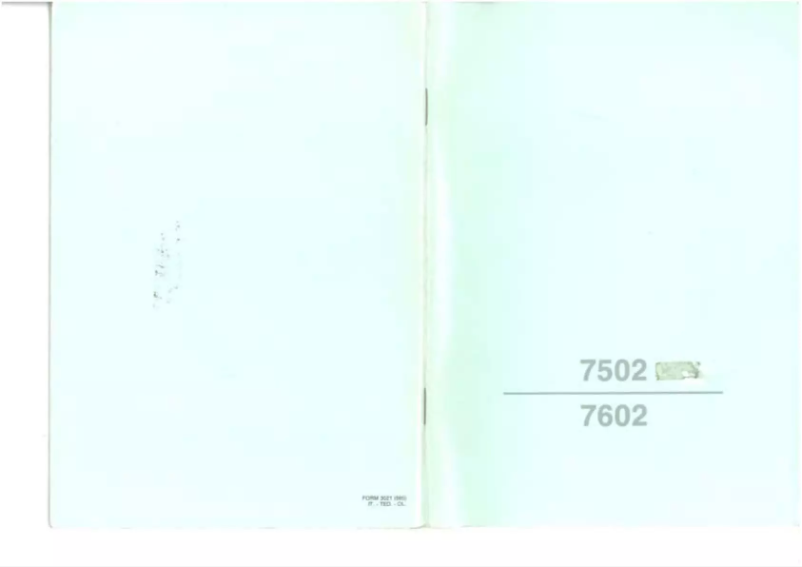 Page n°1 - Manuel utilisateur Singer 7502