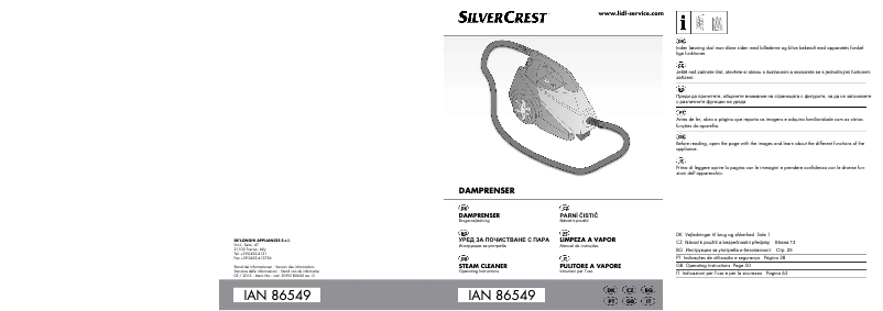 Image de la première page du manuel de l'appareil IAN 86549